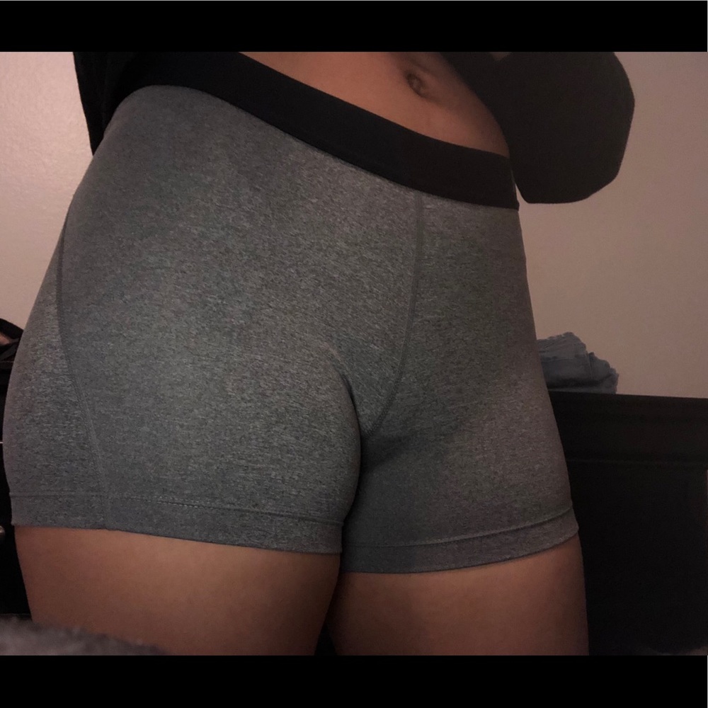 Gray Nike Pro Spandex Shorts